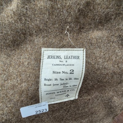 Lot 2523 - Two military leather jerkins, no.2, dated 1944...