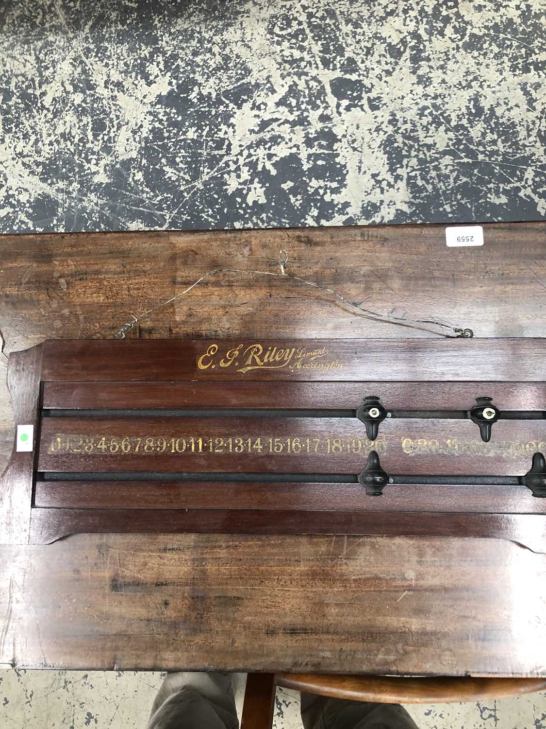 Lot 2544 - A Riley snooker score board.