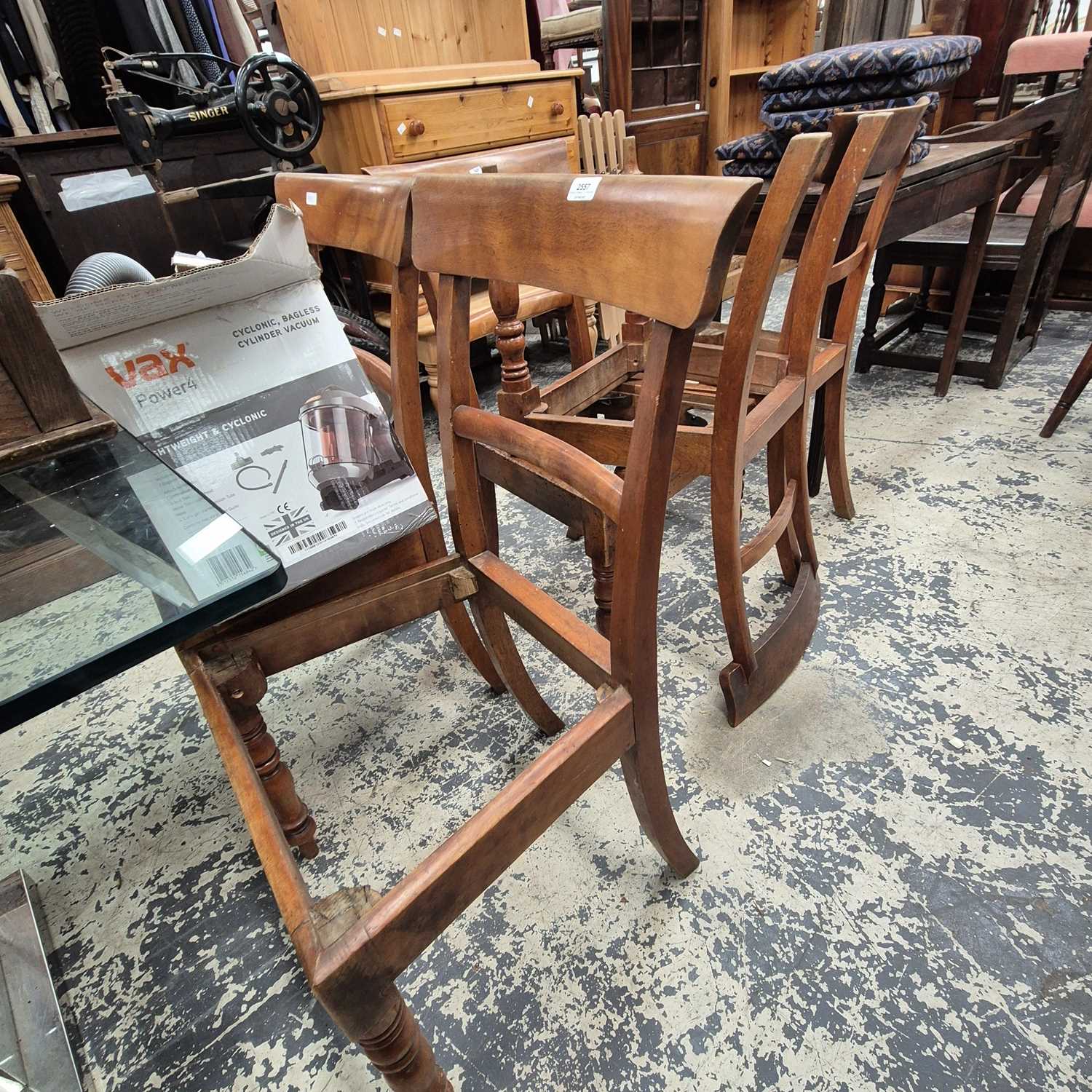 Lot 2557 - A set of six Victorian dining chairs.