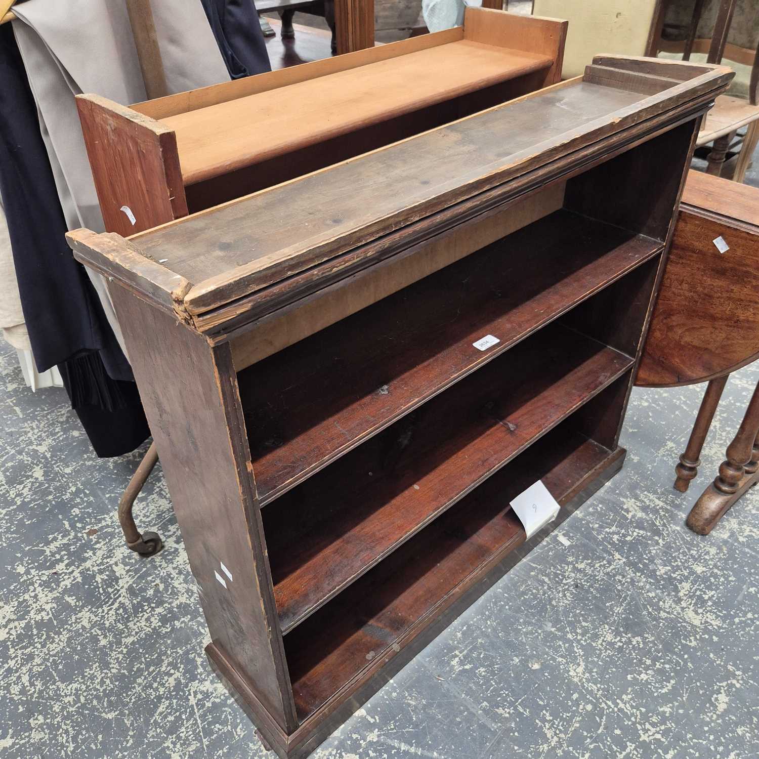 Lot 2634 - Two bookcases and a trouser press.