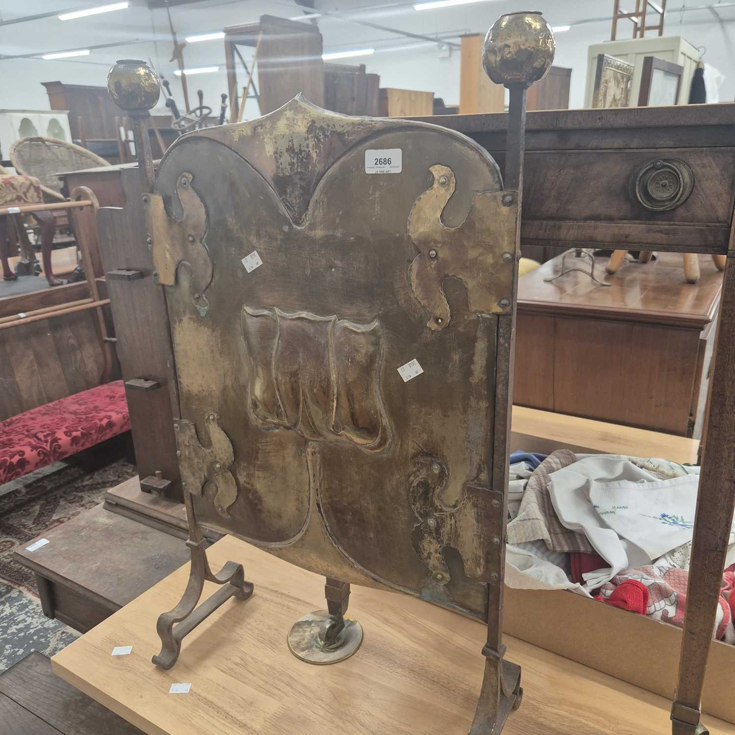 Lot 2686 - An Art Nouveau fire screen. Prov. Consigned...