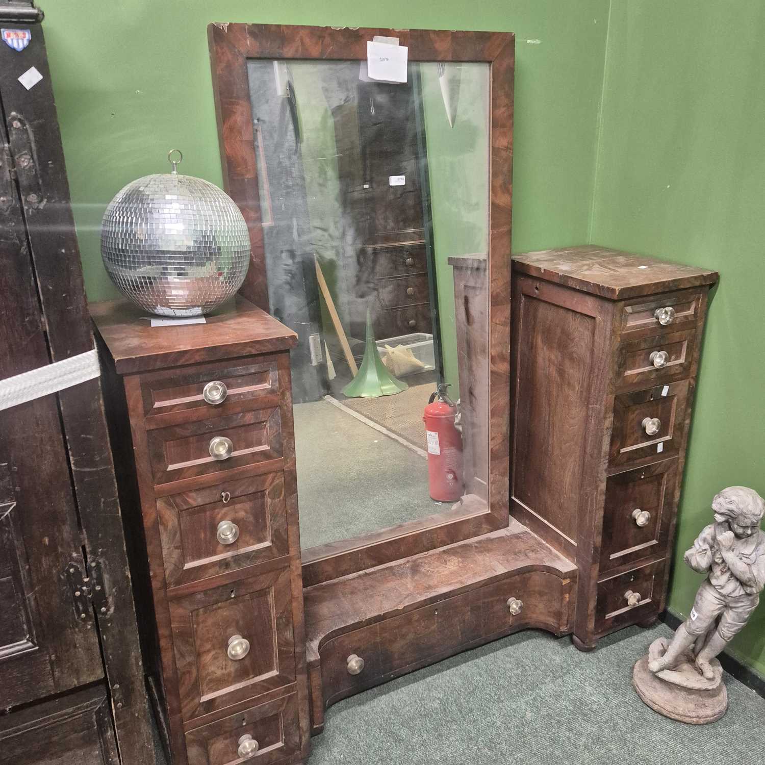 Lot 2793 - An unusual mahogany dressing table with a...