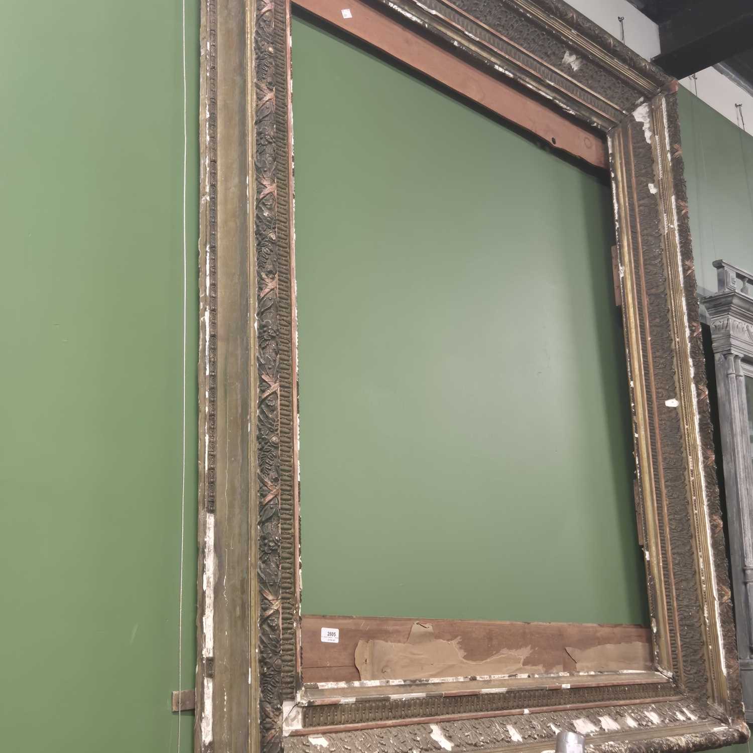 Lot 2805 - A large Victorian gilt frame. 158 x 220cm