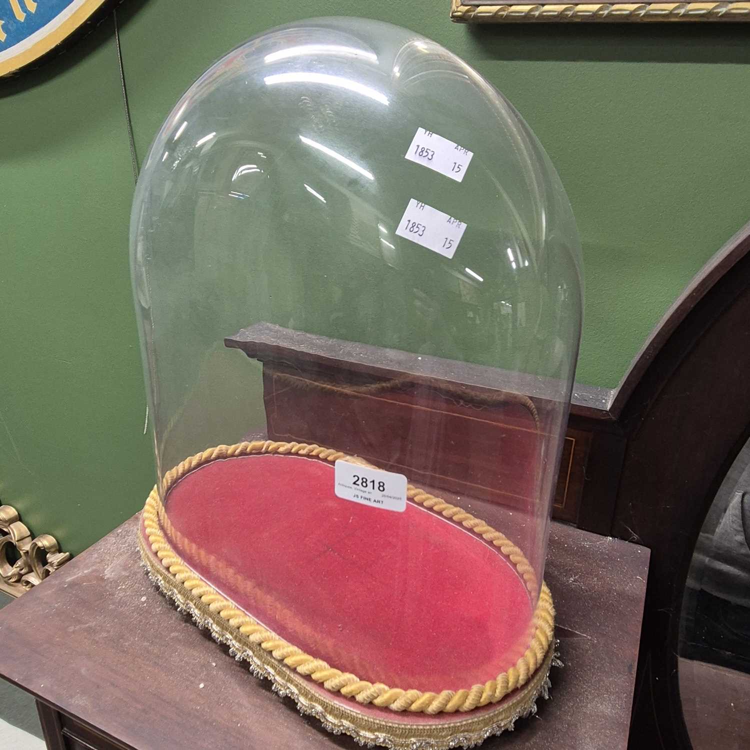 Lot 2818 - A glass display dome. h - 40cm, w -30cm, d - 20cm