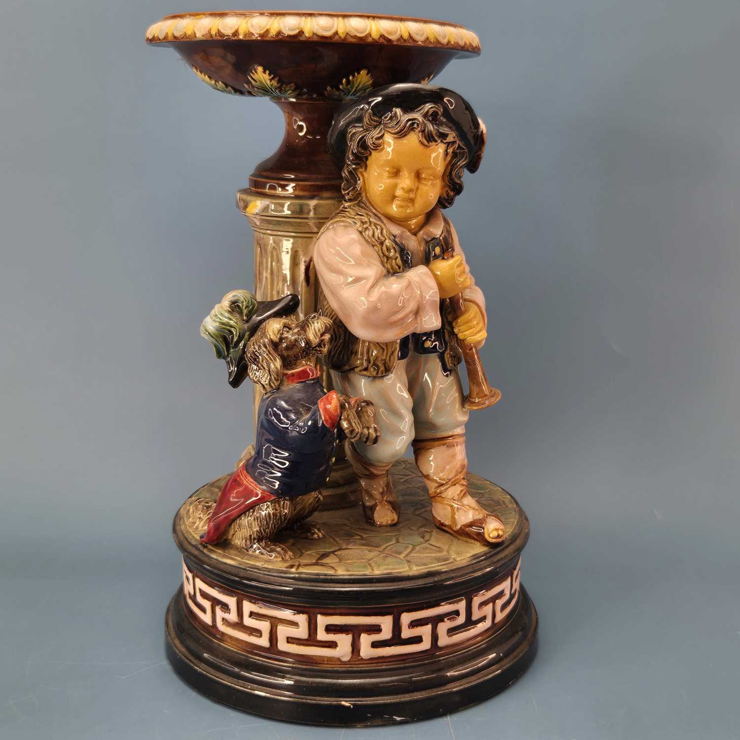 Lot 201 - A Wilhelm Schiller & Sons majolica comport...