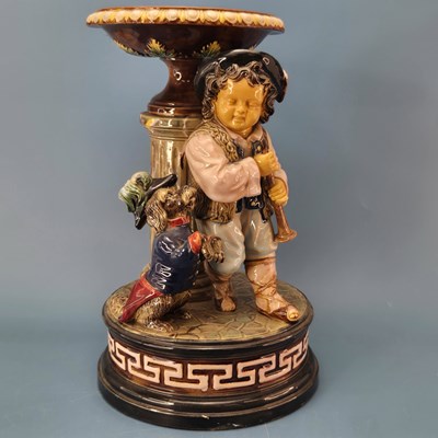 Lot 201 - A Wilhelm Schiller & Sons majolica comport...