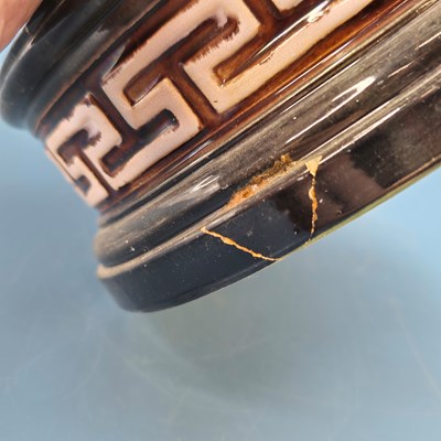 Lot 201 - A Wilhelm Schiller & Sons majolica comport...