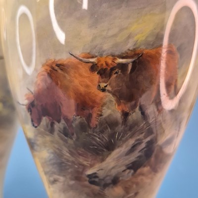 Lot 225 - A pair of Royal Worcester vases, date code for...