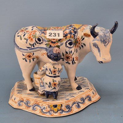 Lot 231 - A pair of 19th century Dutch Delft polychrome...