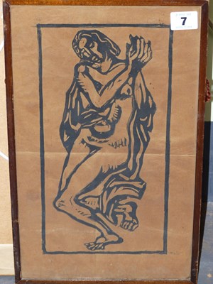 Lot 7 - 20th-century school. Abstract Draped figure....