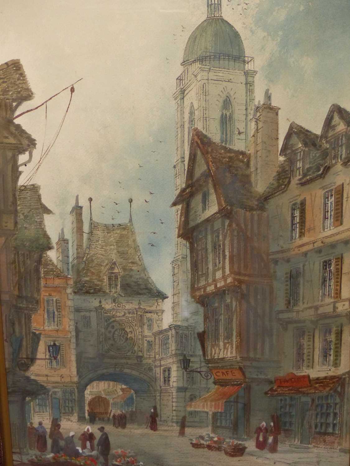 Lot 31 - Paul Braddon (1864-1938) Street scene, Rouen,...