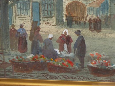 Lot 31 - Paul Braddon (1864-1938) Street scene, Rouen,...