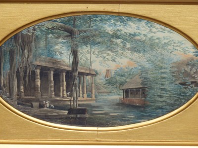Lot 33 - Early 20th-century orientalist school. Temples...