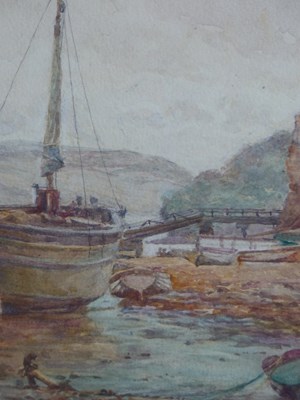 Lot 45 - John R. Lewis. (19th Century) Boats in an...