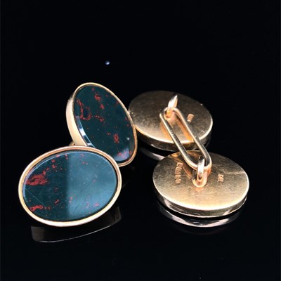 Lot 8 - A pair of vintage 18ct hallmarked gold and...