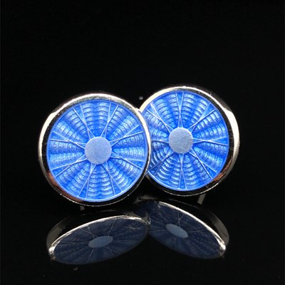 Lot 53 - Dunhill. A pair of hallmarked silver and...