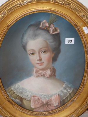 Lot 83 - French school, an oval portrait of an 18th...
