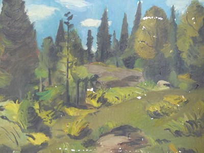 Lot 99 - 20th-century school. A boulder-strewn hillside...