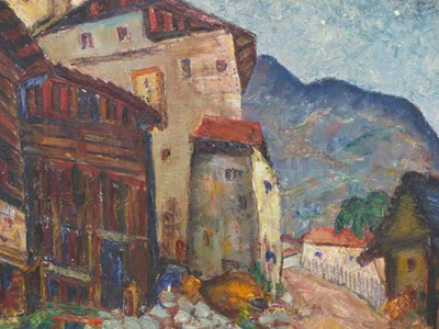 Lot 106 - Friedmann. (20th century) An Alpine hillside...