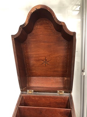 Lot 253 - A Georgian mahogany knife box converted for...