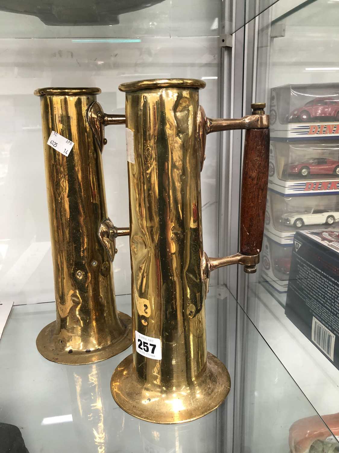 Lot 257 - Two late 19th-century brass steam ship...