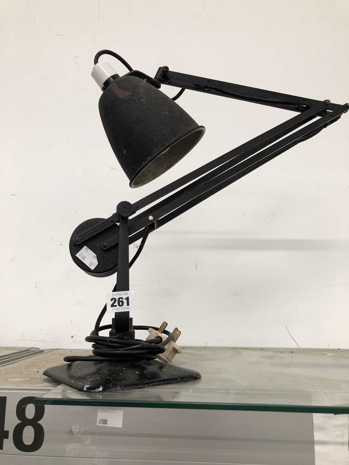 Lot 261 - A vintage angle-poise lamp.