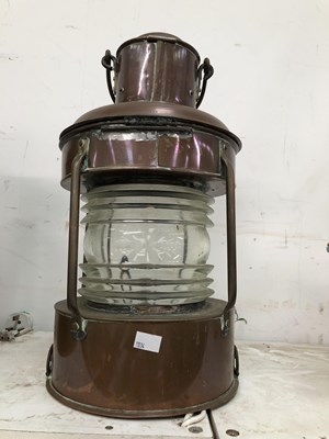 Lot 283 - A pair of copper ship's masthead lamps.