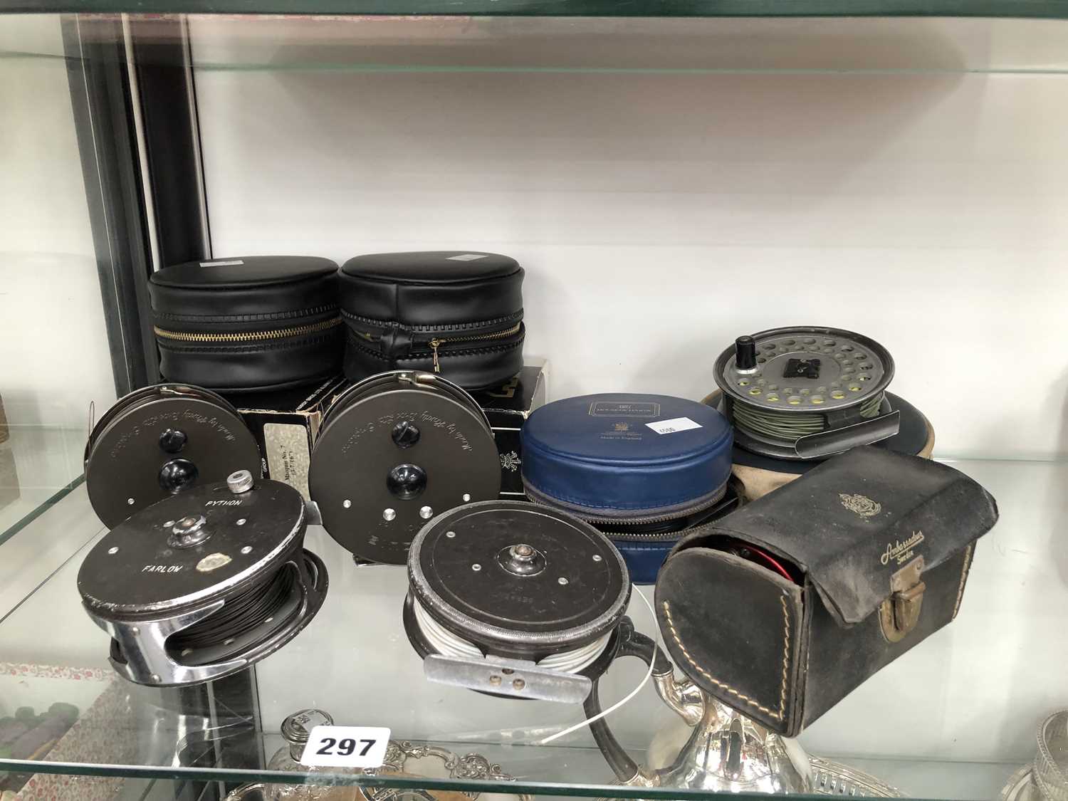 Lot 297 - A Hardy's Marquis No.7 fishing reel, a Marquis...