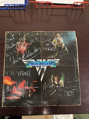 Lot 332 - Van Halen Signed Debut LP - Signed on 1st tour...