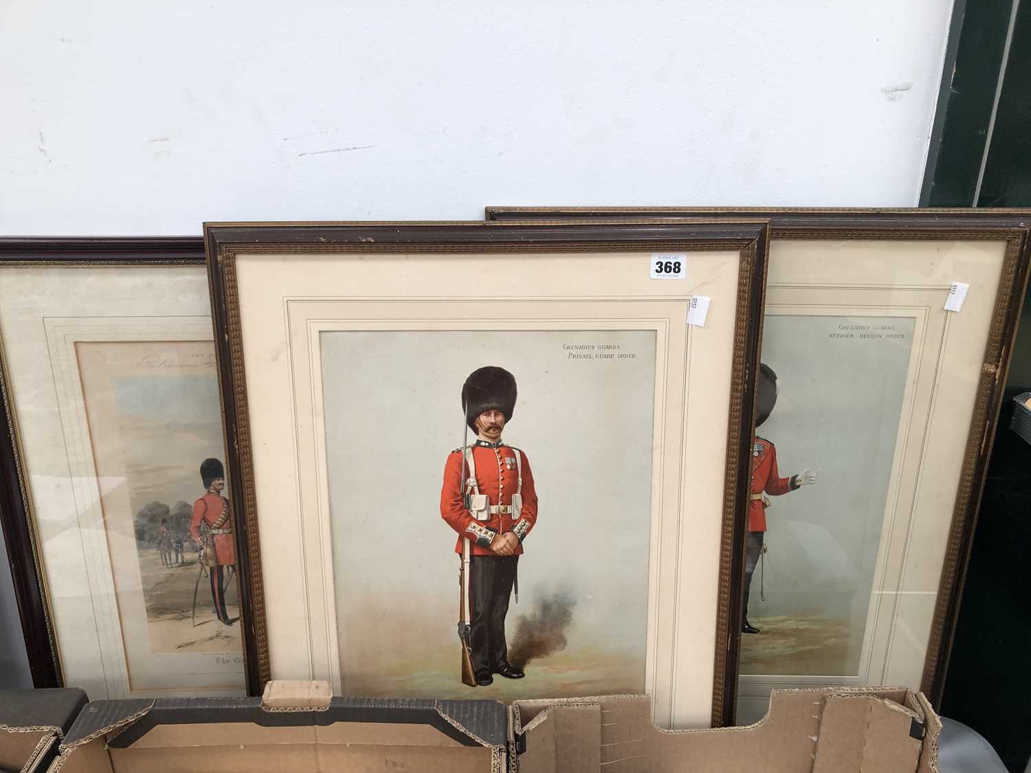 Lot 368 - Three vintage military prints of Grenadier guards