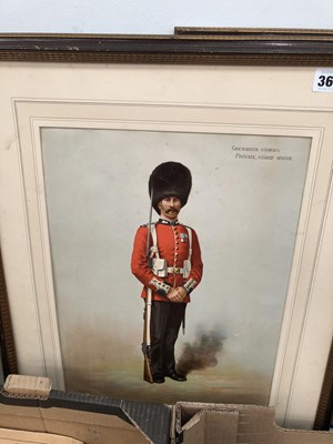 Lot 368 - Three vintage military prints of Grenadier guards
