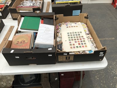 Lot 396 - A quantity of stamp albums, first day covers...
