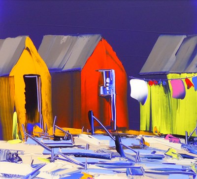 Lot 148 - Duncan MacGregor (B.1961) ARR. Beach huts....