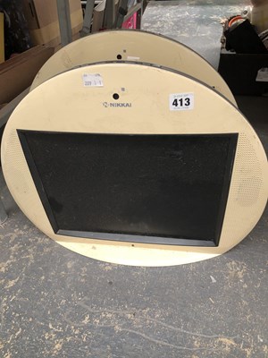 Lot 413 - Two vintage Nikkai model A62HF TVs.