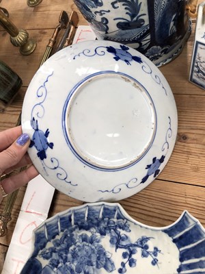 Lot 426 - A Delft blue and white vase, Japanese, Chinese...
