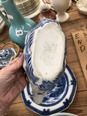 Lot 426 - A Delft blue and white vase, Japanese, Chinese...