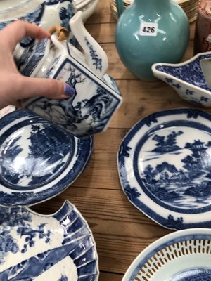 Lot 426 - A Delft blue and white vase, Japanese, Chinese...