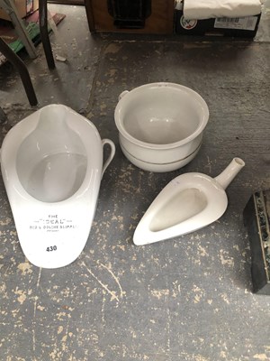 Lot 430 - The Ideal bed and douche slipper, a ceramic...
