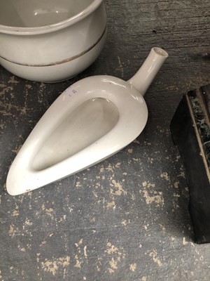 Lot 430 - The Ideal bed and douche slipper, a ceramic...