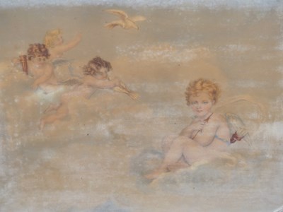 Lot 152 - 19th century school. Playful Cherubim amidst...