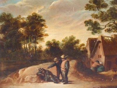 Lot 159 - DW. (18th/19th century) Travellers on a path...