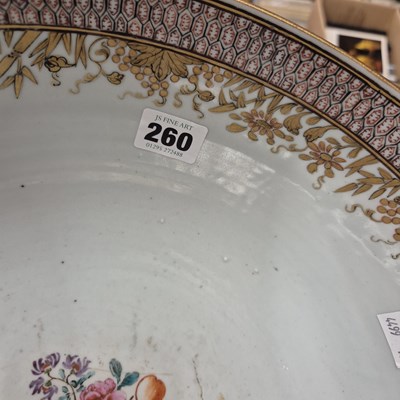 Lot 260 - A Chinese porcelain punch bowl, the exterior...