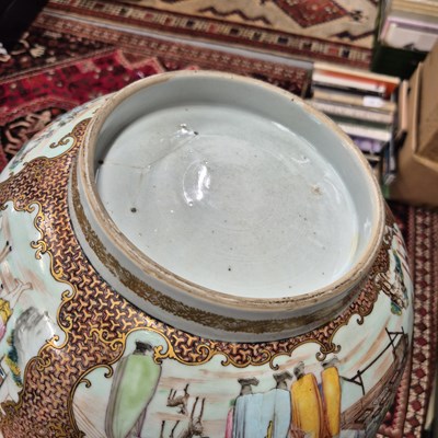 Lot 260 - A Chinese porcelain punch bowl, the exterior...