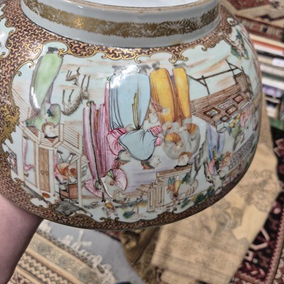 Lot 260 - A Chinese porcelain punch bowl, the exterior...