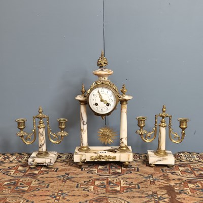 Lot 273 - A late 19th century French marble and ormolu...