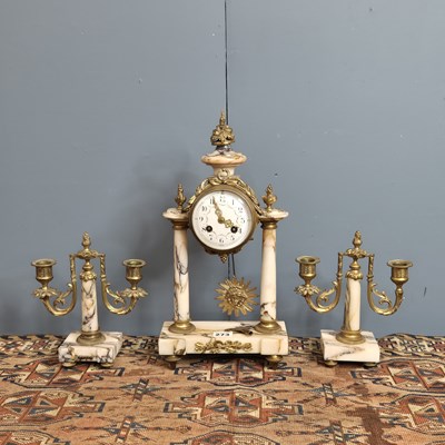 Lot 273 - A late 19th century French marble and ormolu...