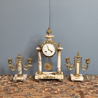 Lot 273 - A late 19th century French marble and ormolu...