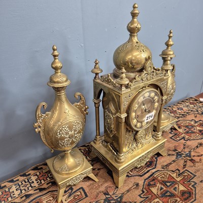Lot 274 - A 19th century French Islamic taste clock...