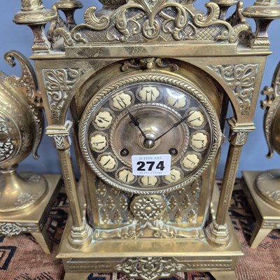 Lot 274 - A 19th century French Islamic taste clock...