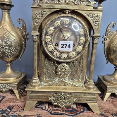 Lot 274 - A 19th century French Islamic taste clock...